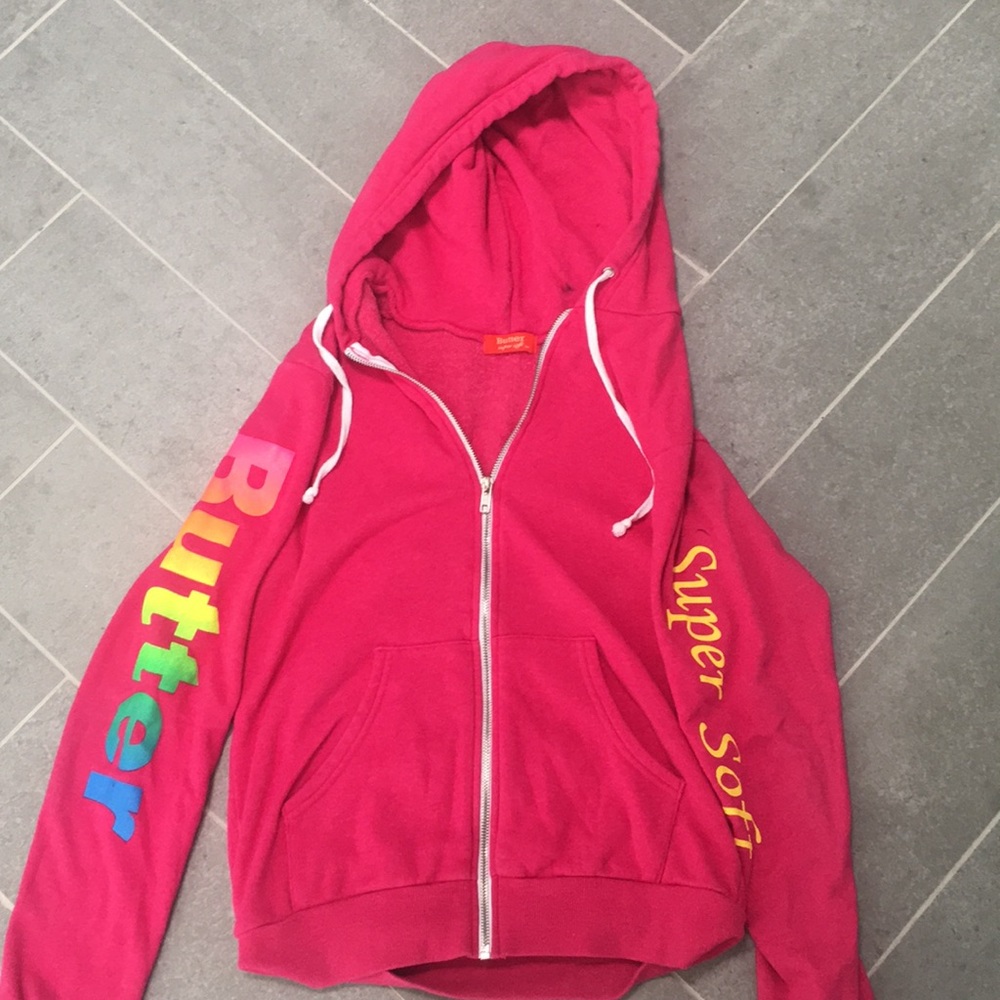 women's butter zip-up